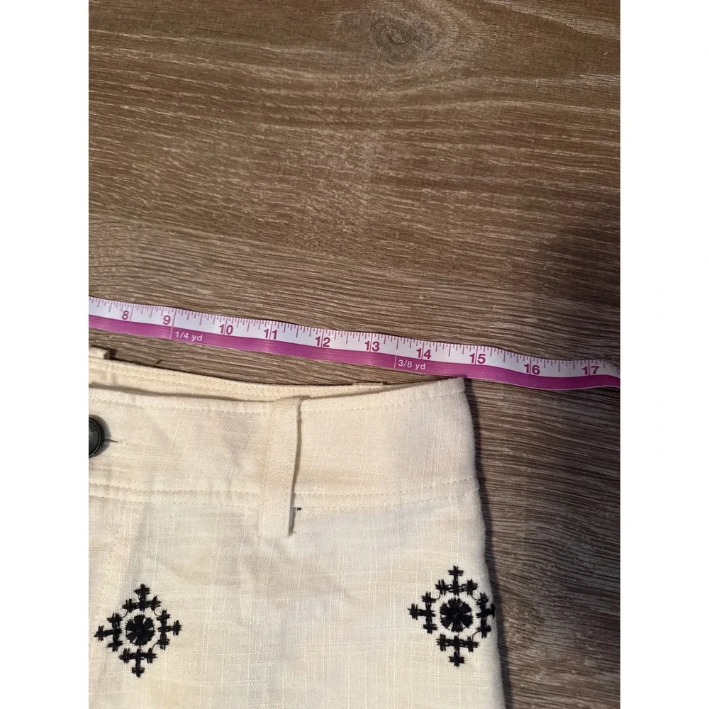 Zara Linen Blend Printed Pants -  Black & White - Medium